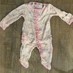 Magnetic Me Light Pink Floral Footie